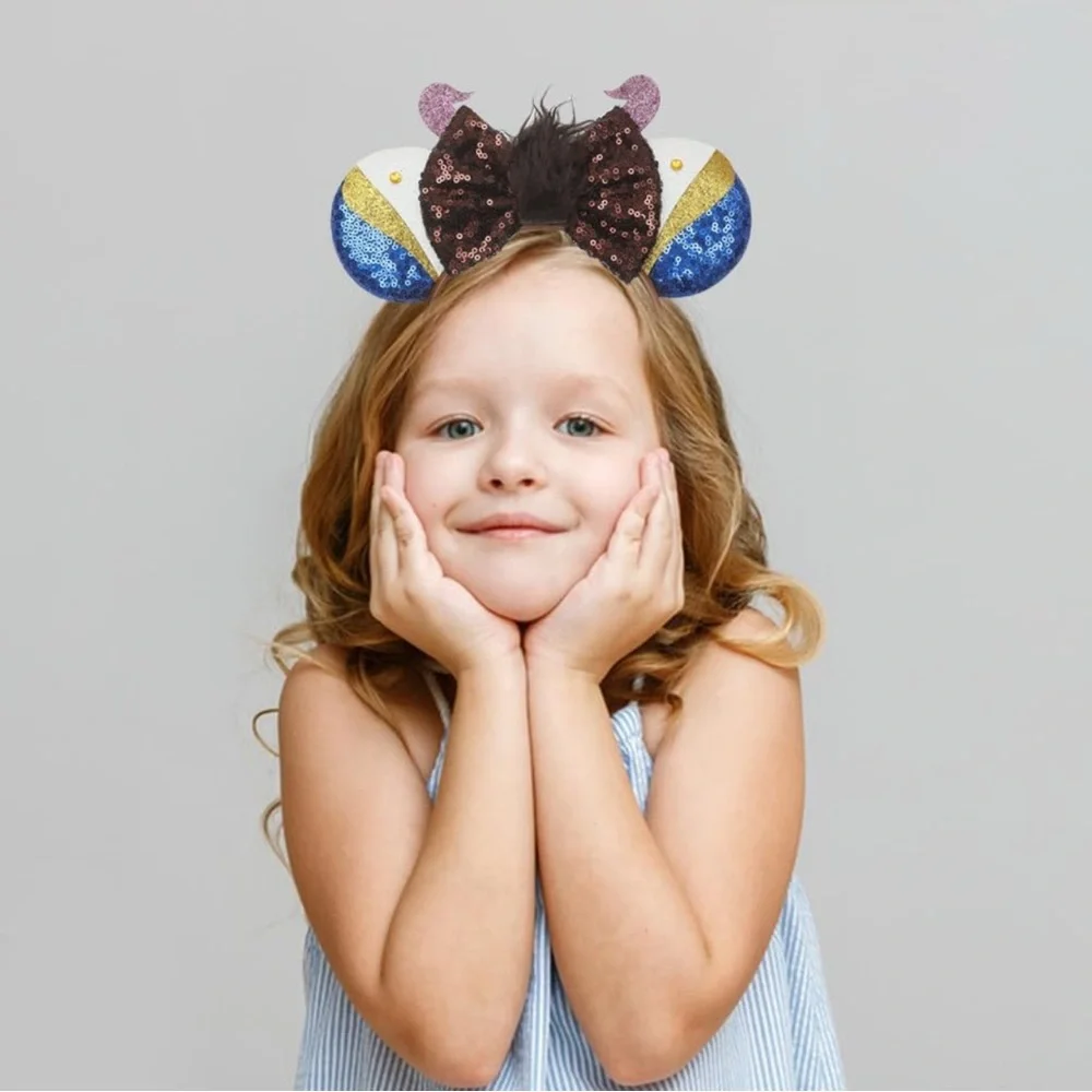 NWT Sequin Minnie Mouse Ears‎ Headband